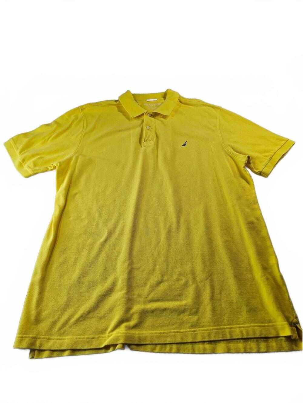 Nautica Men's Yellow Classic Fit Polo Shirt Size X Large